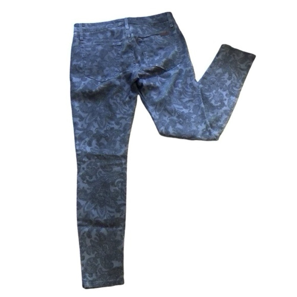 JOES JEANS HIGH WATER FIT PAISLEY DENIM SKINNY JEANS FADED AZUL BLUE BLK SIZE 26
